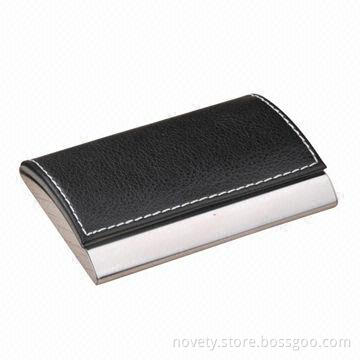 Business Card Case, Made of PU + Stainless Iron
